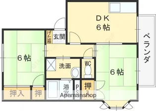 タウンコート守口【A106号室】の間取り