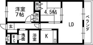 サニーコート暁【1階】の間取り
