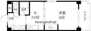 カリーノカサメント東中振【2階】の間取り