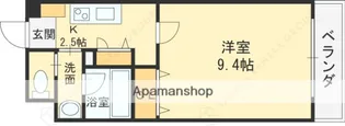 カリーノカサメント東中振【3階】の間取り