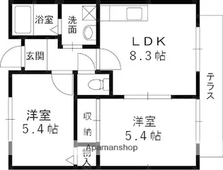 エル・ファミール【102号室】の間取り