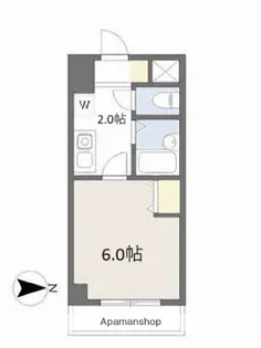 フラットコート中島【1階】の間取り