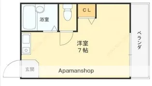 シャンテー牧野【5階】の間取り