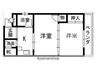 大阪府寝屋川市東大利町【マンション】の間取り