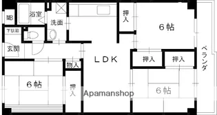 香里園ヒルズ【3階】の間取り
