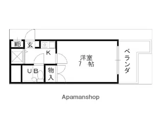 リベラルマンション【404。号室】の間取り