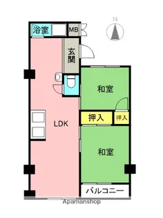 甲子園第3コーポラス【4階】の間取り