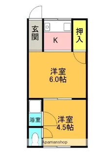 美保マンション【303号室】の間取り