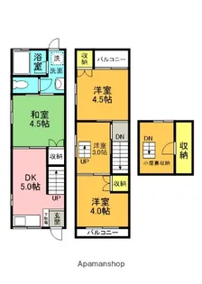 大阪府寝屋川市萱島東2丁目【一戸建】の間取り