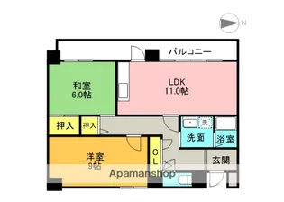 メロディーハイム枚方朝日丘【3階】の間取り