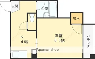 1DKの間取り画像