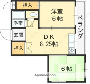パールハイツ楠葉【404号室】の間取り