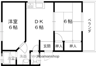 交久瀬ハイツA棟【1階】の間取り