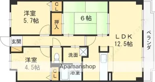 ココ西宮【5階】の間取り