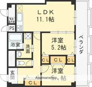 すずらん【1階】の間取り