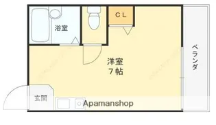 シャンテー中宮【304号室】の間取り