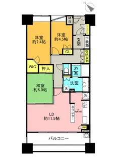 グランオーパス C棟【2階】の間取り