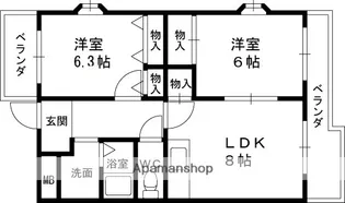カーサ・クボ【2階】の間取り