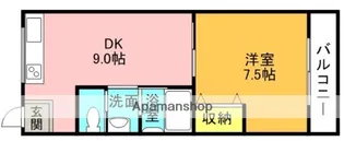 シャンテー御殿山【9階】の間取り