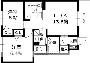 シャーメゾン樋ノ口A【1階】の間取り