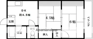 掃部マンション【3階】の間取り