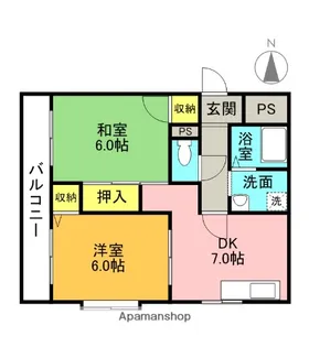 大阪府高槻市栄町1丁目【マンション】の間取り