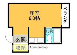 御殿山一棟マンション【2階】の間取り