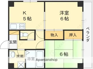 ハイツヤマトⅢ【2階】の間取り