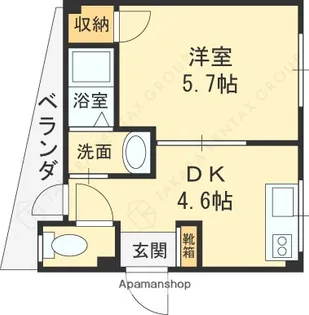 三国マンション【6号室号室】の間取り