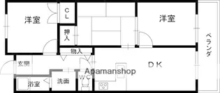 アカンサス二番館【105号室】の間取り