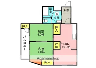 シャルル香里園【2階】の間取り