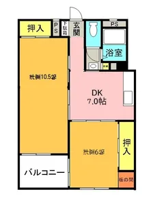 シャトー東香里【302号室】の間取り