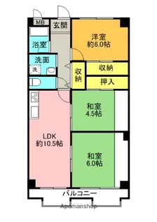サニーヒル長坂【2階】の間取り