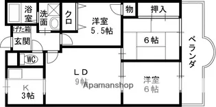 マンション新屋【2階】の間取り