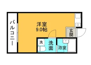 ヴィラ岡山手【5階】の間取り