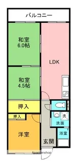 ヴィラージュ私市【2階】の間取り
