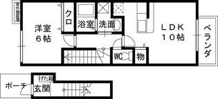 エスポワール Aya Ⅱ【2階】の間取り