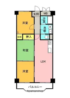 コーポ春日丘【3階】の間取り