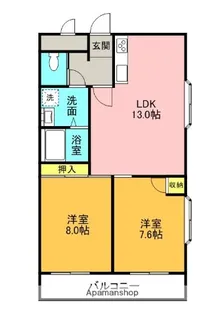 エクセラン【501号室】の間取り