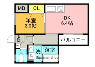 ベルメゾン8番館【2階】の間取り