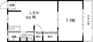 マンション花園【1階】の間取り