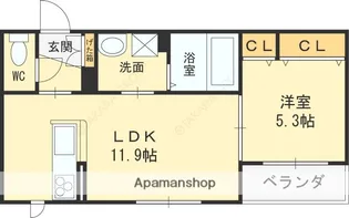 シャーメゾン彩Ⅱ号館【2階】の間取り