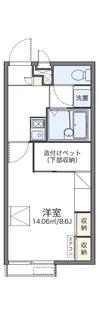 レオパレス星田Ⅱ【2階】の間取り