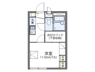 レオパレス潮騒【2階】の間取り