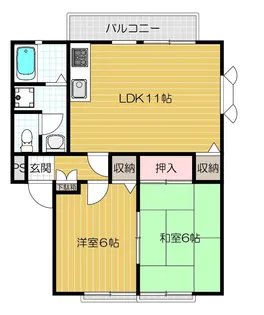 レジデンスクズハ【203号室号室】の間取り
