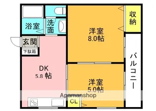 メゾン天の川【202号室】の間取り