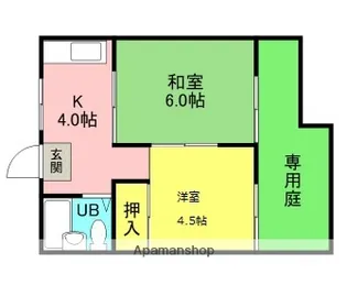 ロイヤルハイツ21【1階】の間取り