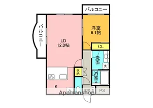 S−CUBE 長尾【1階】の間取り