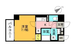 K&K芥川【6階】の間取り