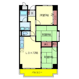 ベルメゾン宮下【401号室号室】の間取り